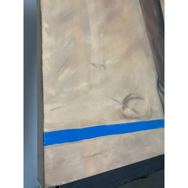 Surrealist Painting of Furniture With Yves Klein Blue For Sale - Image 12 of 13