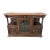 19th Century Marble Top Continental Oak Buffet With Leaded Glass Door For Sale