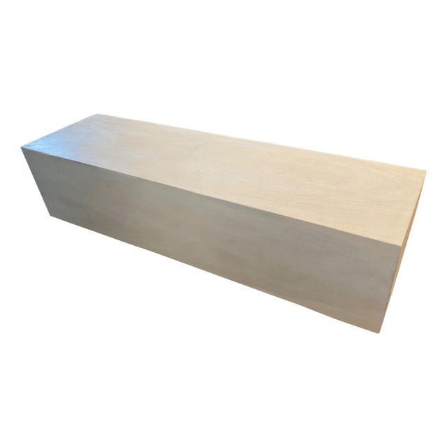 Andrianna Shamaris Minimalist Bleached Log Floating on Stainless Steel Cylinders For Sale