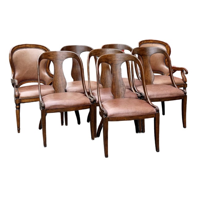 Walter E Smithe French Empire Dining Chairs - Set of 8 For Sale