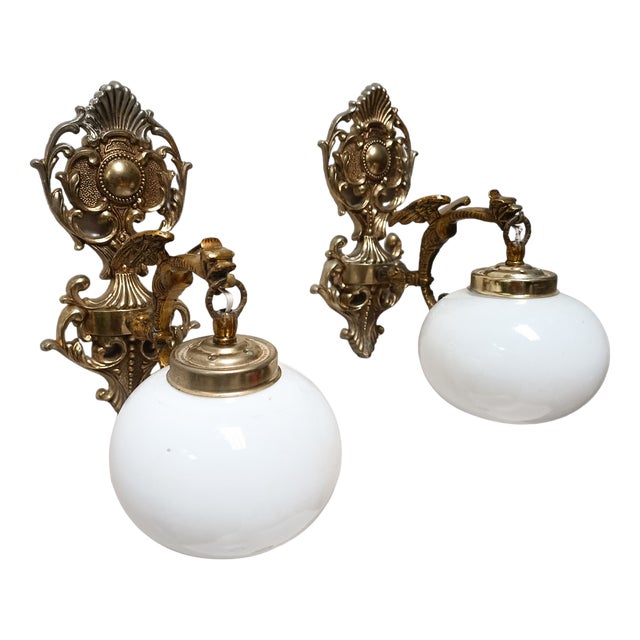 Empire Dragons Wall Lights, Set of 2 For Sale