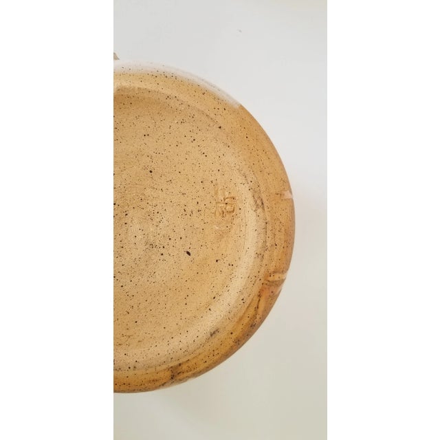 Brown Mid-Century Art " Face " Shape Studio Pottery Vase, Signed For Sale - Image 8 of 10