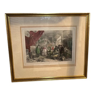Framed 1842 Hand-Colored Lithograph by Jean-Baptiste Madou – “J. Steen Consultant Ses Amis” For Sale