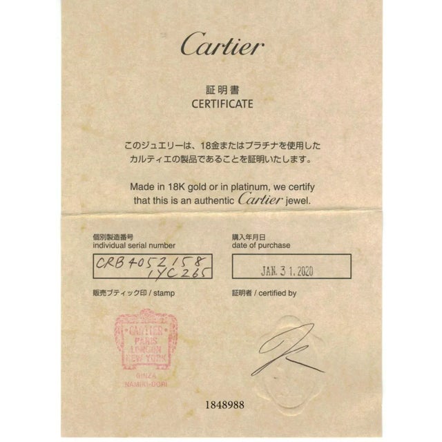 Metal Cartier Vendome Louis 18k Tri Color Gold 4.8mm Wedding Band Ring W/Cert-Size 8.5 For Sale - Image 7 of 7