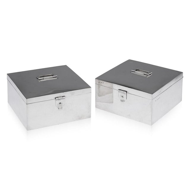 20th Century Art Deco Silver Cigar Boxes from Asprey & Co, 1936, Set of 2 For Sale - Image 15 of 15