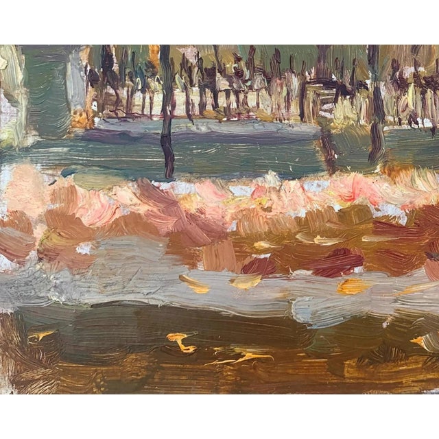 1950s City Landscape Urban Oil Painting Original Art Ukrainian Artist Sokolovsky G., 1956 For Sale - Image 5 of 6