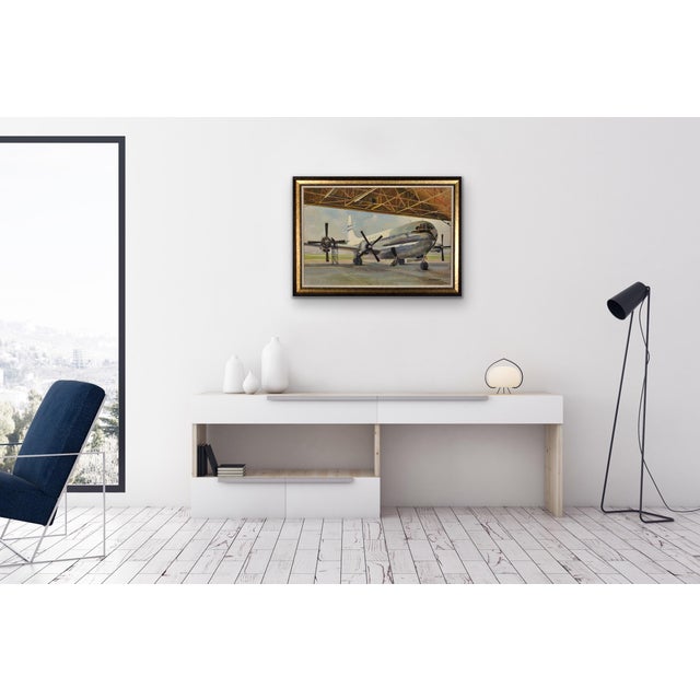 David Shepherd, Boac Boeing 377 Stratocruiser, 1953, Oil on Canvas, Framed For Sale - Image 13 of 18