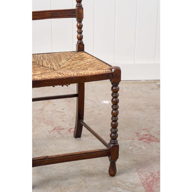 Late 19th Century Petite Bobbin Rush Chair For Sale - Image 10 of 11