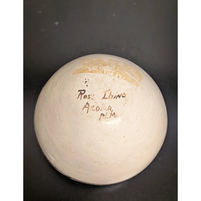 1970s Rose Chino Garcia Acoma Pueblo Fine Line Pottery Seed Jar For Sale - Image 6 of 7
