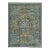 Rug & Kilim’s Distressed Style Rug in Blue Medallion Pattern For Sale