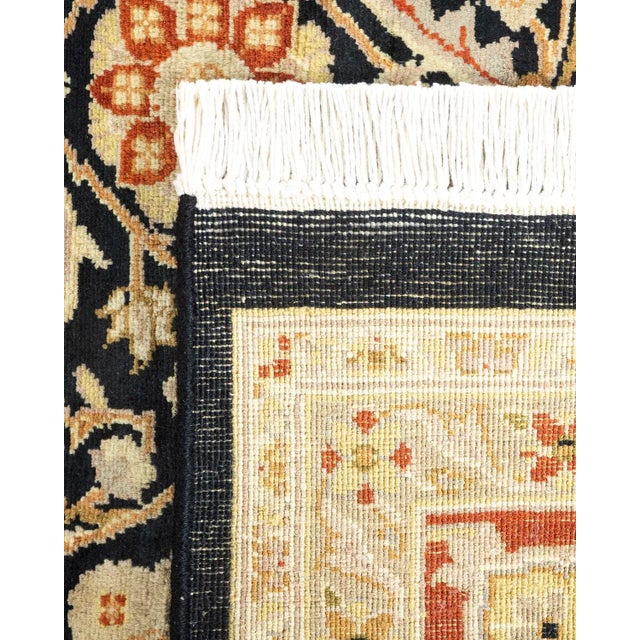 2000 - 2009 Mogul, One-of-a-Kind Hand-Knotted Area Rug in Black, 8' 2" x 9' 10" For Sale - Image 5 of 8