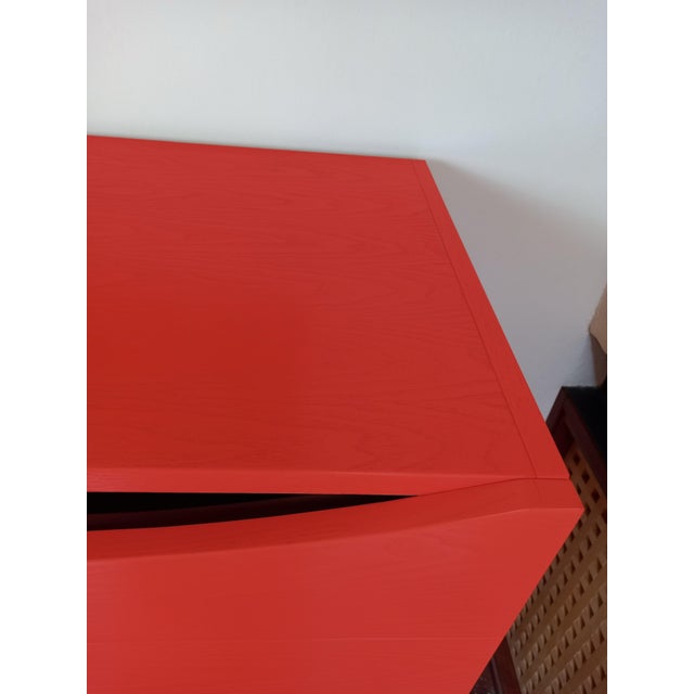 Pompeian Red Septet Chest of Drawers by Pietro Meccani for Meccani Design For Sale - Image 6 of 7