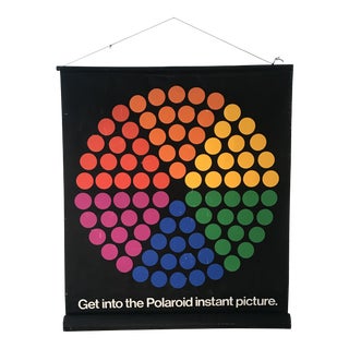 1960s Vintage Large Commercial Polaroid Camera Poster For Sale