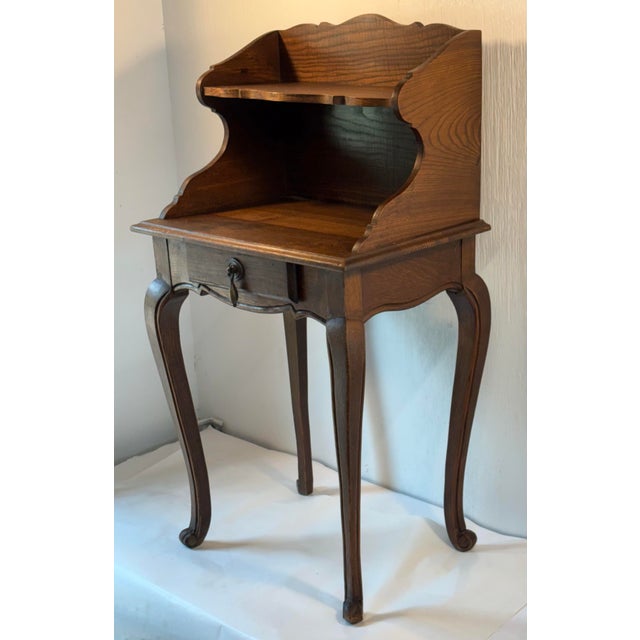 Vintage French Telephone Stand Side Table For Sale - Image 4 of 9