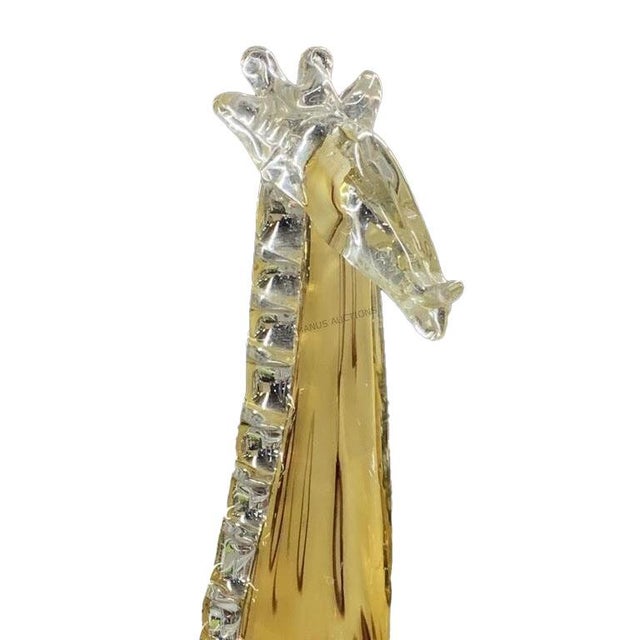 Mid-Century Modern Vintage Mid-Century Modern Murano Style Hand-Blown Art Glass Giraffe Figurine For Sale - Image 3 of 5