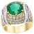 7 Carat Round Colombian Emerald and Diamond 18 Karat Gold Ring, Estate, Unisex For Sale - Image 15 of 18