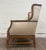 Beige Vintage Country French Fruitwood Upholstered Wingback Chair For Sale - Image 8 of 10