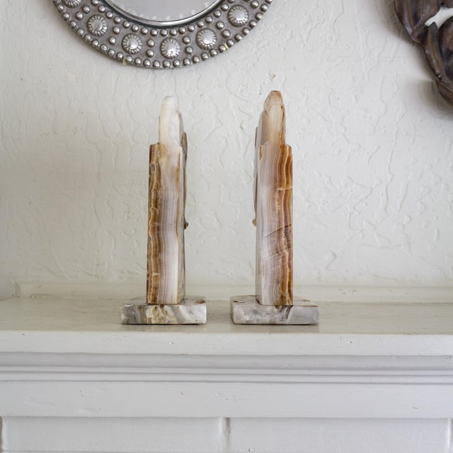 Set of Art Deco Style Trojan Horse Onyx Bookends For Sale - Image 15 of 15