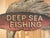 Rustic Handmade Deep Sea Fishing Wood Sign For Sale - Image 3 of 11