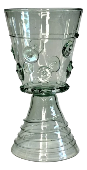 Mouth-Blown Glass Art Berkemeyer Beaker from Ittig Glassworks, Germany, 1900s