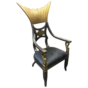 1934 Cleopatra Prop Egyptian Throne Chair Used by Claudette Colbert