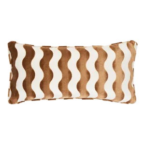 Schumacher x Miles Redd The Wave Pillow 24" x 12" in Camel