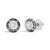 A modern classic, these gorgeous 92.5% sterling silver stud earrings feature round brilliant shape diamonds in 1 total...
