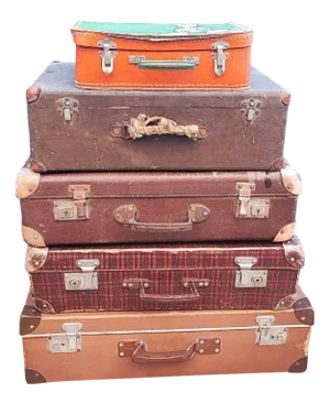 Vintage Art Deco Suitcases, 1930s, Set of 5