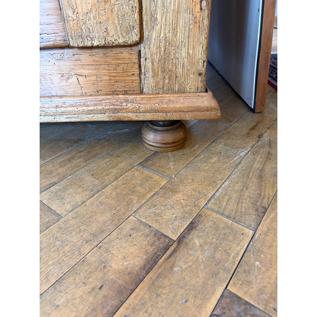 Antique European Scrubbed Pine Pantry Cupboard For Sale - Image 4 of 11