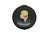 Two antique Art Deco Celma Co powder compact featuring enameled profiles of a flappers wearing hats against a black...