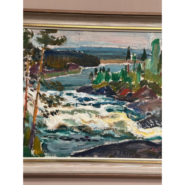 Paul Sahlin, Forsande vatten, 1950s, Oil Painting on Panel, Framed For Sale - Image 12 of 18