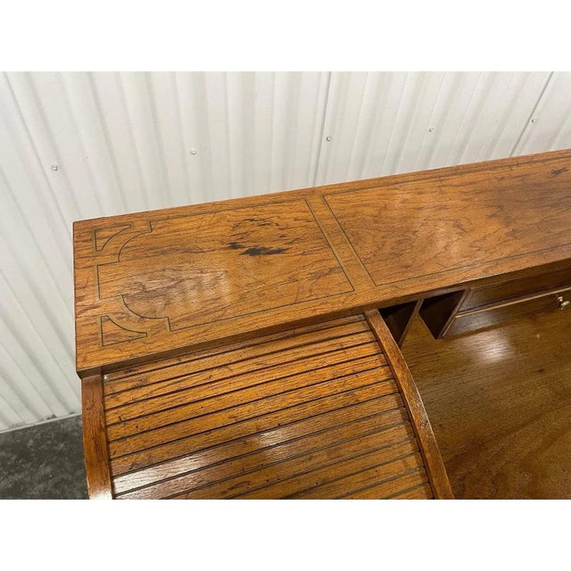 Drexel Oxford Square Series Campaign Desk For Sale - Image 9 of 10