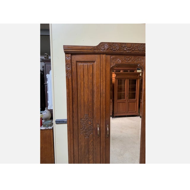 1930s Vintage Art Deco Wardrobe, 1930 For Sale - Image 5 of 11