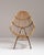 This 1960s bamboo upholstered bowl chair from France is woven in bamboo and rattan as an egg-shaped bowl chair with a...