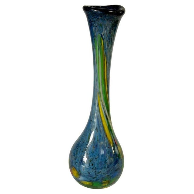 Italian Blown Glass Vase with a Slender Silhouette, 1950s For Sale - Image 12 of 12