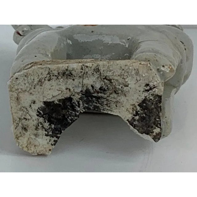 15th Century & Earlier Song Dynasty Chinese Celadon Porcelain Horse and Rider on Later Lucite Pedest For Sale - Image 9 of 13