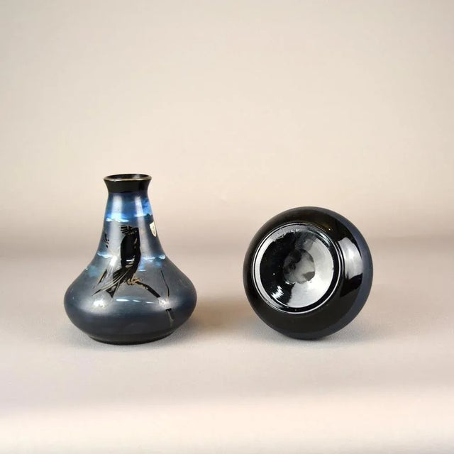 1920s Art Nouveau Glass Vases from Afors, Sweden, 1920s, Set of 2 For Sale - Image 5 of 7