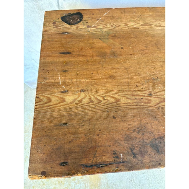 Brown 19th Century Spanish Pine One Drawer Side Table For Sale - Image 8 of 12