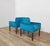 Cassina Model 896 Armchairs in Turquoise Velvet by Vico Magistretti for Cassina, 1963, Set of 2 For Sale - Image 4 of 11