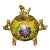 Late 20th Century Gilt Bronze Cloisonné Enamel Tripod Incense Burner With Guardian Lion Finial For Sale