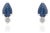 Minimalist 1.08ct Pear-Cut Blue Sapphire & Diamond Stud Earrings 14k Gold- A Pair For Sale