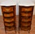 Brown 1900s Pair Antique French Louis XV Walnut & Satinwood Marble Top Lingerie Stands For Sale - Image 8 of 18