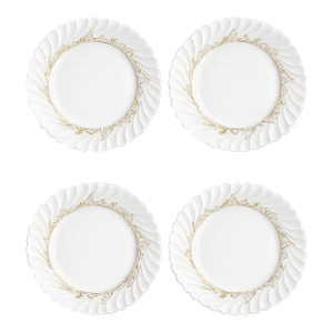 Mid 20th Century Haviland Limoges "Ladore" Gold Floral Porcelain Salad/Luncheon Plates – Excellent Condition - Set of 4