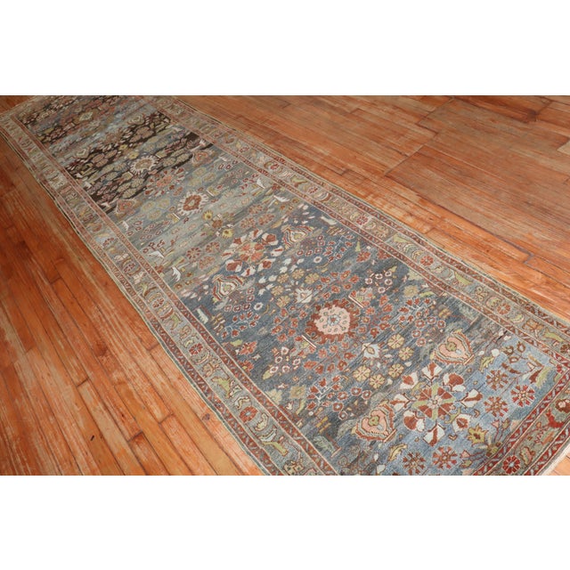 Persian Antique Zabihi Collection Persian Malayer Runner - 3'5" x 13'10" For Sale - Image 3 of 12