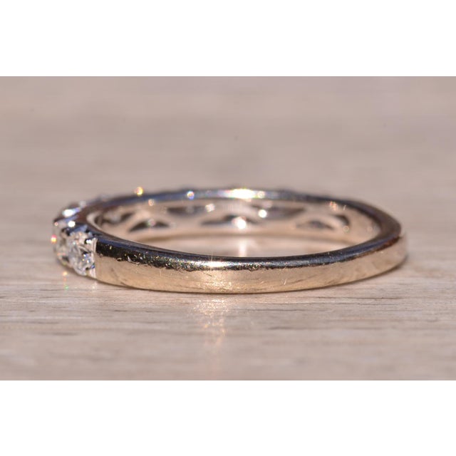 The 9th Street: French Set Natural Diamond Band in White Gold For Sale - Image 4 of 10