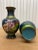Mid 20th Century Vintage Chinese Cloisonne Floral Decorated Vases- a Pair For Sale In Boston - Image 6 of 7