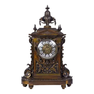 Mid 19th Century Bronze Mantel Clock With Deadbeat Escapement