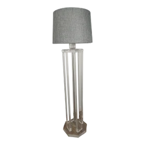 Vintage 1970s Postmodern Style Lucite Columnar Floor Lamp