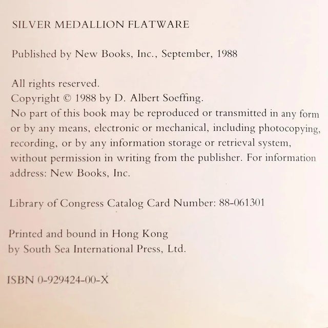 1980s Silver Medallion Flatware by D. Albert Soeffing Signed First Edition Book For Sale - Image 4 of 8
