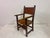 Vintage Spanish Walnut and Leather Armchair, 1950s For Sale - Image 6 of 16